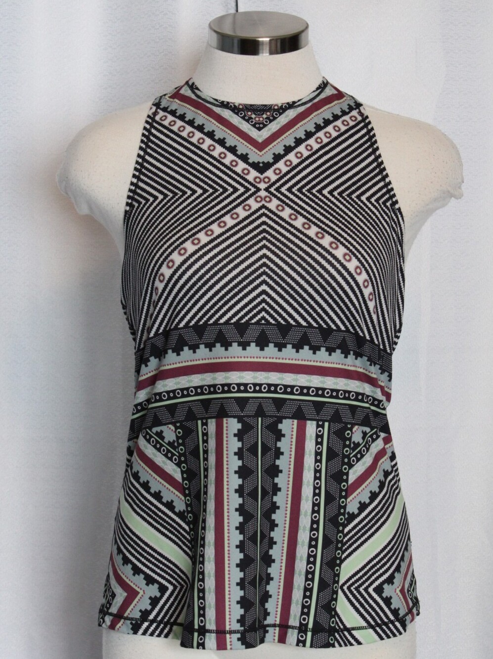 prAna Toas Print Racerback Tank ā Black & Multicolor ā Small